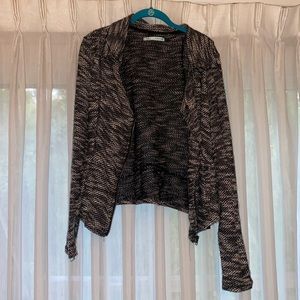 Maurices Black and White Zip Up Jacket